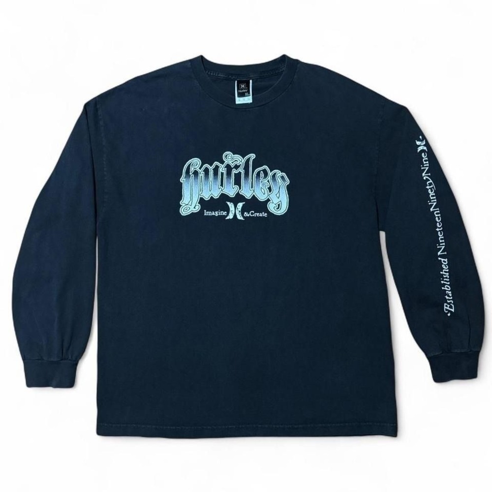 Vintage Y2K Hurley Surf/Skate Wear Long Sleeve Shirt XL Sleeve Hit